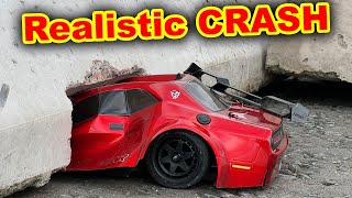 RC Hellcat Realistic Drifting and CRASH [upl. by Trabue882]