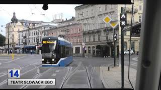 Tramwaje Kraków 2022 Linia 14 [upl. by Eecyaj]