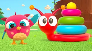 Full episodes of baby cartoons for kids Learn colors for kids amp Hop Hop the owl Baby videos [upl. by Slavin]