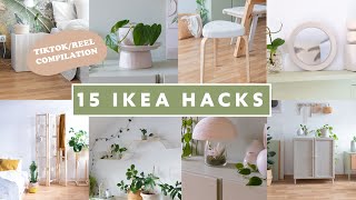 TikTok Ikea Hack Compilation  15 einfache DIY Ideen für Möbel amp Deko [upl. by Latham]