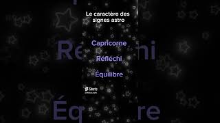 Le caractère des signes astro [upl. by Guria]