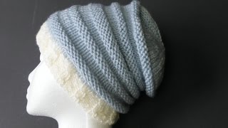 HOW TO BIND OFF Your Hat With A Knitting Needle  EASY [upl. by Yrrehs178]