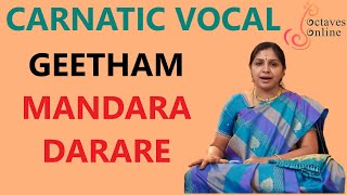 Geetham  Mandara Dharare  Ragam  Kamboji [upl. by Shiroma]