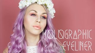 HOLOGRAPHIC EYELINER Makeup Tutorial [upl. by Naujet170]