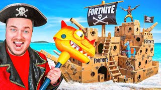 FORTNITE x PIRATES BOX FORT Pirate Ship BATTLE ROYAL [upl. by Arvie58]