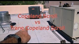 Goodman Copeland vs Trane Copeland Scroll compressor comparison [upl. by Ymot]