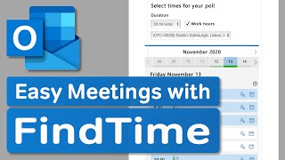 Microsoft Outlook  FindTime  The Easy Way to Schedule Meetings [upl. by Garrard]