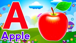 Phonics Song with TWO Words  A For Apple  ABC Alphabet Songs with Sounds for Children [upl. by Winnah]