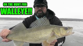 Ice Fishing Adventure  Trying to find some Walleye [upl. by Svensen358]