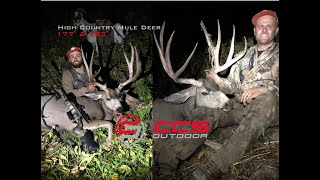 177quot amp 183quot Wyoming High Country Mule Deer Hunt 2019 DIY w Pack Goats 65 Creedmoor 640 amp 200yds [upl. by Colt]