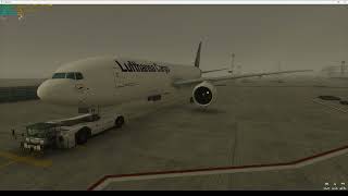 Flight Factor B777v2  Busy Take Off at Frankfurt EDDF in low visibility  XP 12 [upl. by Mathia]