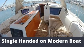 Single Handed Sailing on a Modern Sailboat [upl. by Coshow]