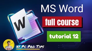 Microsoft Word Full Course MS Word Tutorial 12Word Document To PDFdocx to pdf [upl. by Quitt]