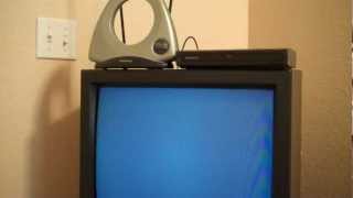 How to Connect an Over the Air TV Antenna to an old style Cathode Ray Tube TV [upl. by Julina492]