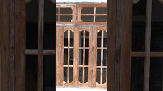 Window door design  shorts trending woodworking tahafurniture carpenter [upl. by Atnauqal]