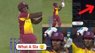 Rovman Powell 104 Meter Six  Longest six of t20 world cup 2022  WI vs ZIM Match Highlights [upl. by Eyma]