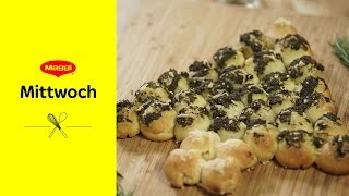 Weihnachtsbaum Brot Rezept  MAGGI Mittwoch [upl. by Norah912]