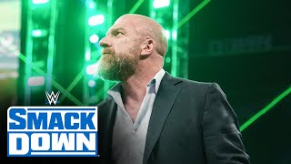 Triple H reasserts his authority following WrestleMania Kickoff event SmackDown Feb 9 2024 [upl. by Vachell]