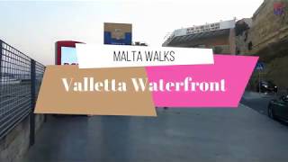 4K Valletta  Waterfront  Short Walk [upl. by Orianna]