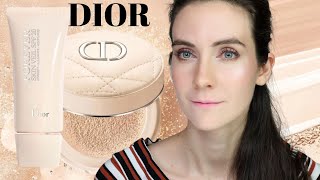 NEW DIOR FOREVER SKIN VEIL amp Dior Cushion Powder  Review and application [upl. by Hnao]