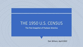 The 1950 US Census The First Snapshot of PostWar America [upl. by Dnalyag274]