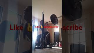 155lb deep slow barbell backsquat smooth triple [upl. by Enicar]