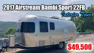 2017 Airstream Bambi Sport 22FB Interior Tour  FOR SALE in Cosby Tennessee [upl. by Chelsey]