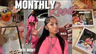 MONTHLY RESET  Hair Nails Date Night Anniversary Unboxing  More [upl. by Axe929]