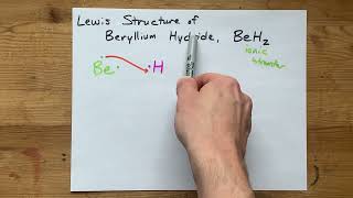 Lewis Structure of Beryllium Hydride BeH2 [upl. by Ailemrac]