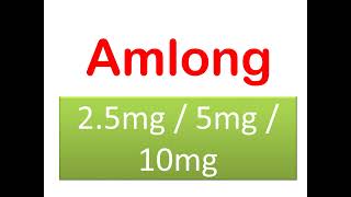 Amlong 25mg  5mg  10mg  Amlodipine [upl. by Kristof]