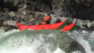 Cataraft Flip at Bogus Thunder on the North Fork American [upl. by Anaeco220]