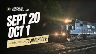 Norfolk Southern H66 Big Fed White Shipment NS 6303 amp 6424 run the night job [upl. by Ynafit]