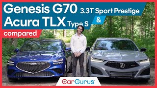 2024 Genesis G70 33T Sport Prestige vs 2024 Acura TLX Type S [upl. by Adner659]