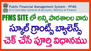 HOW TO CHECK SCHOOL GRANTS BALANCE IN PFMS SITE PFMS ACCOUNT SCHOOL GRANTS BALANCE CHECKING PROCESS [upl. by Ycnej]