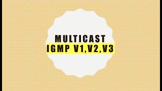 Multicast IGMP Protocol version 1 2 amp3 [upl. by Clercq]