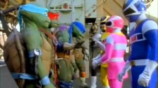 Les Power Ranger In Space rencontre Les Tortue Ninja [upl. by Asirem]