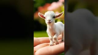 The sweet white baby goat play and enjoy [upl. by Rednazxela]