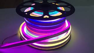 656ft20m roll DC24V Double Sided Emitting 5050 Addressable Neon Led Flexible Light [upl. by Jobie635]