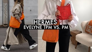 HERMÈS EVELYNE TPM VS PM  Mini Review What Fits amp Outfit Inspiration Feat LXR [upl. by Bowen]