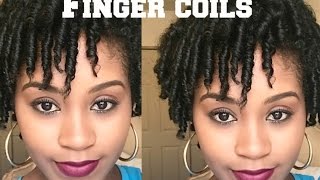 HOW TO Easy Finger CoilsShortMedium Length Natural Hair [upl. by Slinkman]