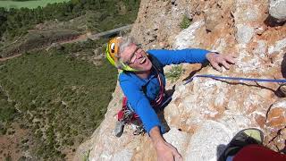 Rock Climbing in Spain Espolon RabadáNavarro  Firé  Punta NO Importa  Mallos de Riglos [upl. by Akimert610]