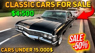 20 Flawless Classic Cars Under 15000 Available on Craigslist Marketplace Cheap Classic Cars [upl. by Fatsug]