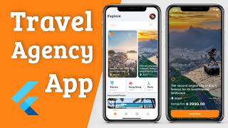 Flutter App UI  Travel Agency  Speed Code [upl. by Ecilahs510]