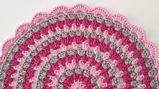 How to Crochet Round Placemat  Easy Crochet Knitting Placemats for Beginners  Crochet Placemat [upl. by Gussy]