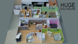 DIY Miniature HUGE DOLLHOUSE with Basement [upl. by Yecal]