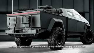 Tesla Cybertruck Transformed into an Electric Tank for Military Use [upl. by Notsahc]