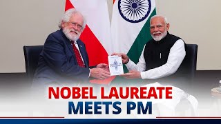 Austrian quantum physicist and Nobel laureate Anton Zeilinger meets PM Modi [upl. by Nawud842]