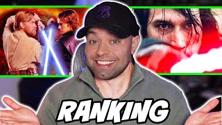 RANKING EVERY LIGHTSABER BATTLE FROM BEST TO WORST [upl. by Uyekawa738]