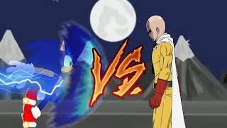 Saitama vs Sonic the hedgehog DC2 ANIMATION [upl. by Eittam653]