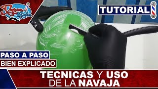 Como Usar la Navaja de Afeitar o de Barberia y Tecnica para Dominarla  Tutorial de Barberia [upl. by Irret133]